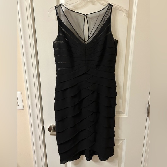 Adrianna Papell Black Ruched Sheath Dress - Picture 1 of 5